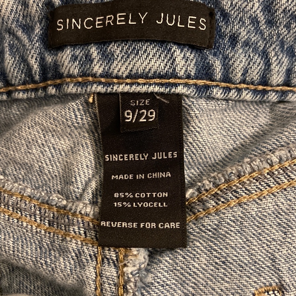 Sincerely Jules Wide Leg Jeans Women’s 9 Juniors Blue Denim Soft + Comfortable - Picture 6 of 7
